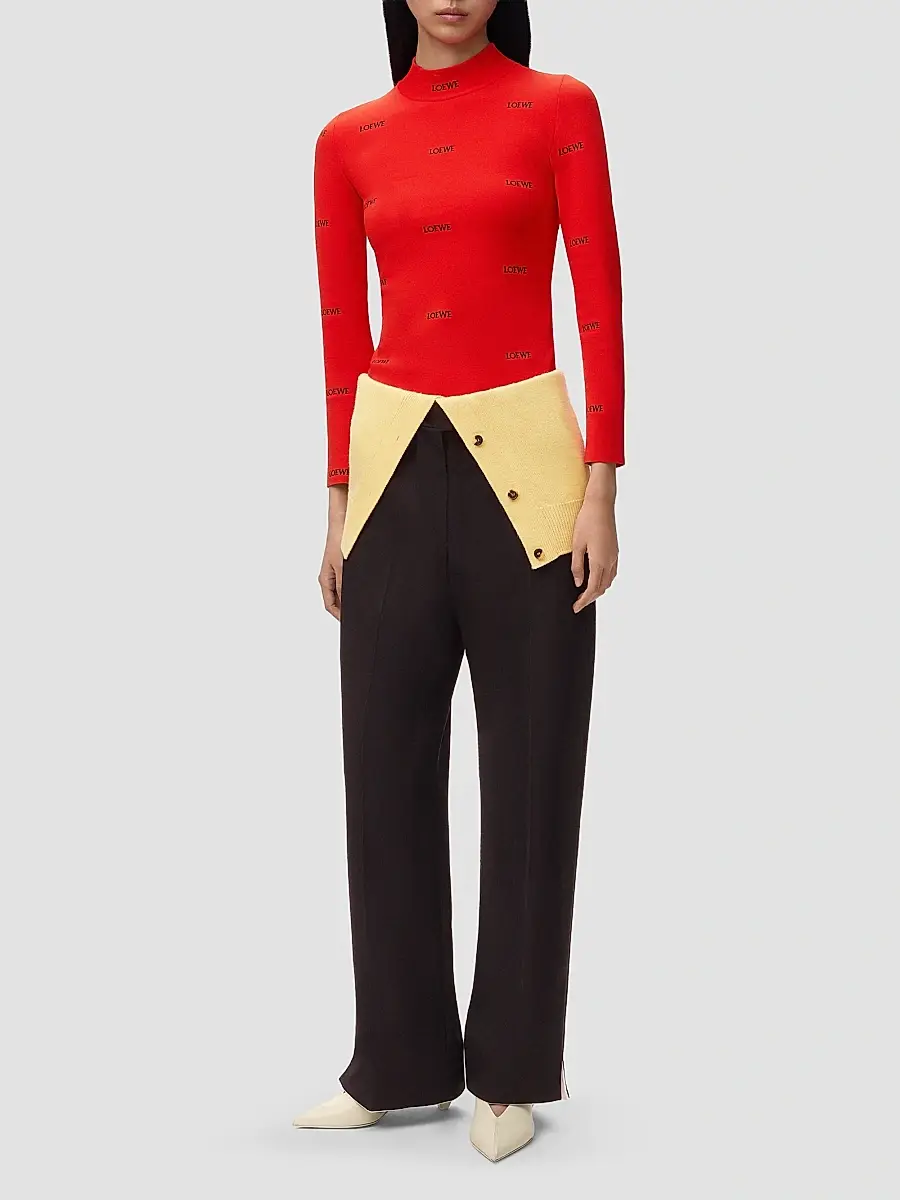Loewe Women's Removable Flap-Waist Wool-Blend Trousers | Thumbnail 2 Loewe Women's Removable Flap-Waist Wool-Blend Trousers | Thumbnail 2