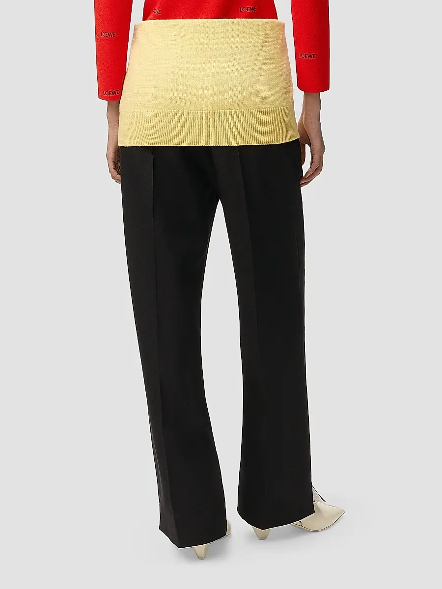 Loewe Women's Removable Flap-Waist Wool-Blend Trousers | Thumbnail 3 Loewe Women's Removable Flap-Waist Wool-Blend Trousers | Thumbnail 3
