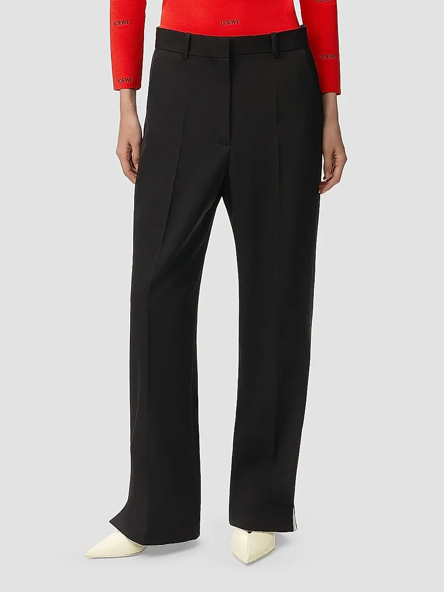 Loewe Women's Removable Flap-Waist Wool-Blend Trousers | Thumbnail 6 Loewe Women's Removable Flap-Waist Wool-Blend Trousers | Thumbnail 6
