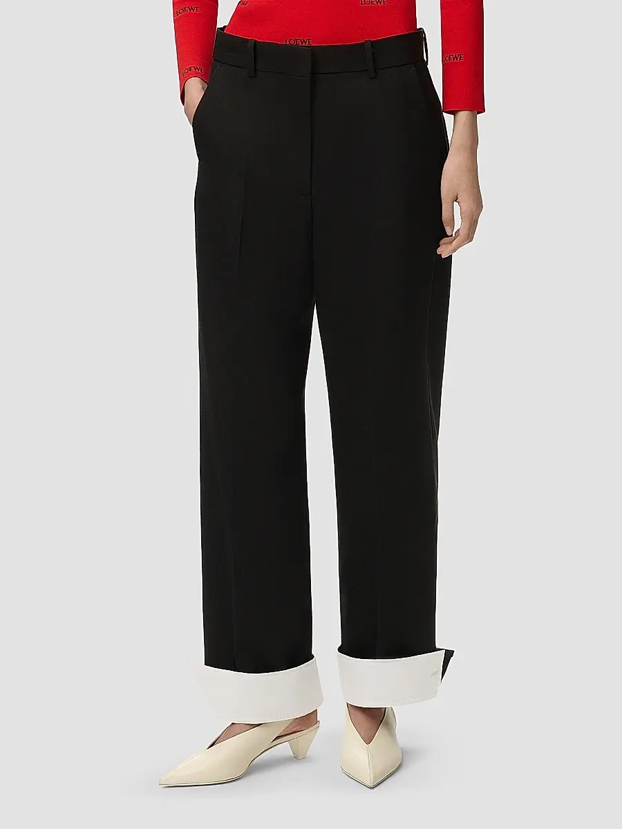 Loewe Women's Removable Flap-Waist Wool-Blend Trousers | Thumbnail 7 Loewe Women's Removable Flap-Waist Wool-Blend Trousers | Thumbnail 7