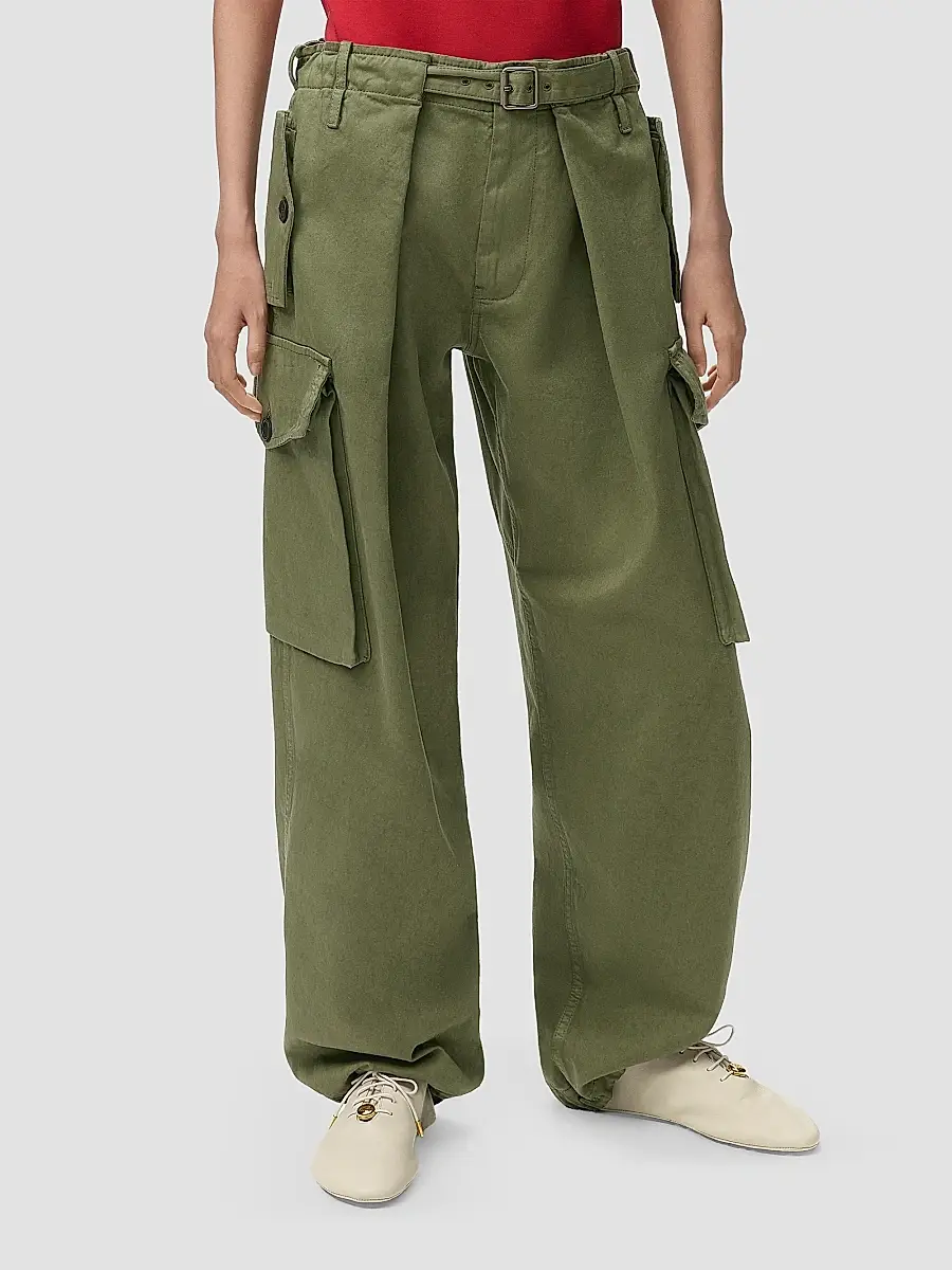 Loewe Women's Cotton Cargo Trousers | Thumbnail 4