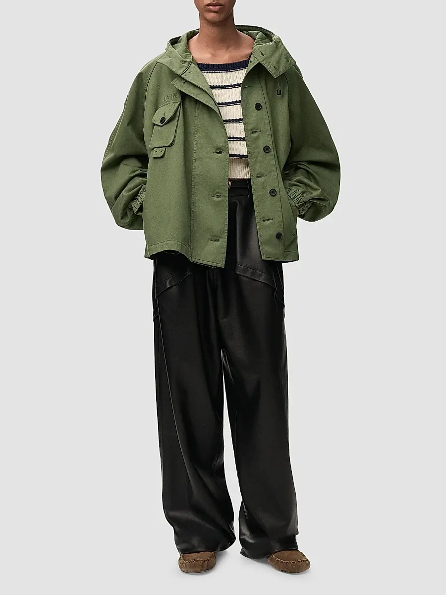 Loewe Women's Utility Cotton Short Parka | Thumbnail 2