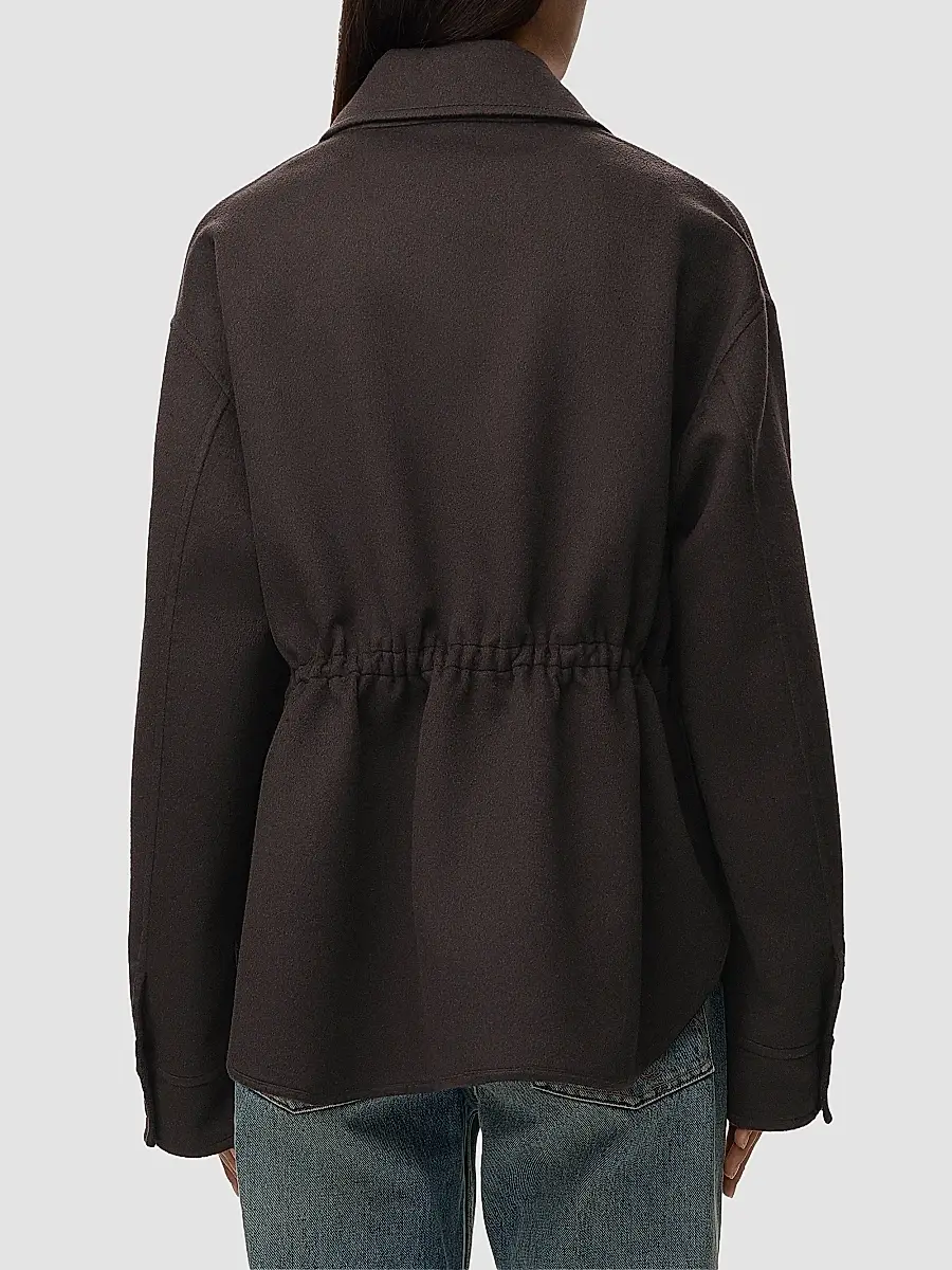 Loewe Women's Collared Wool-Cashmere Workwear Jacket | Thumbnail 3 Loewe Women's Collared Wool-Cashmere Workwear Jacket | Thumbnail 3