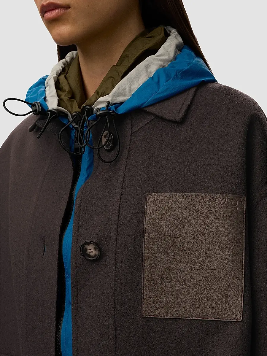 Loewe Women's Collared Wool-Cashmere Workwear Jacket | Thumbnail 5 Loewe Women's Collared Wool-Cashmere Workwear Jacket | Thumbnail 5