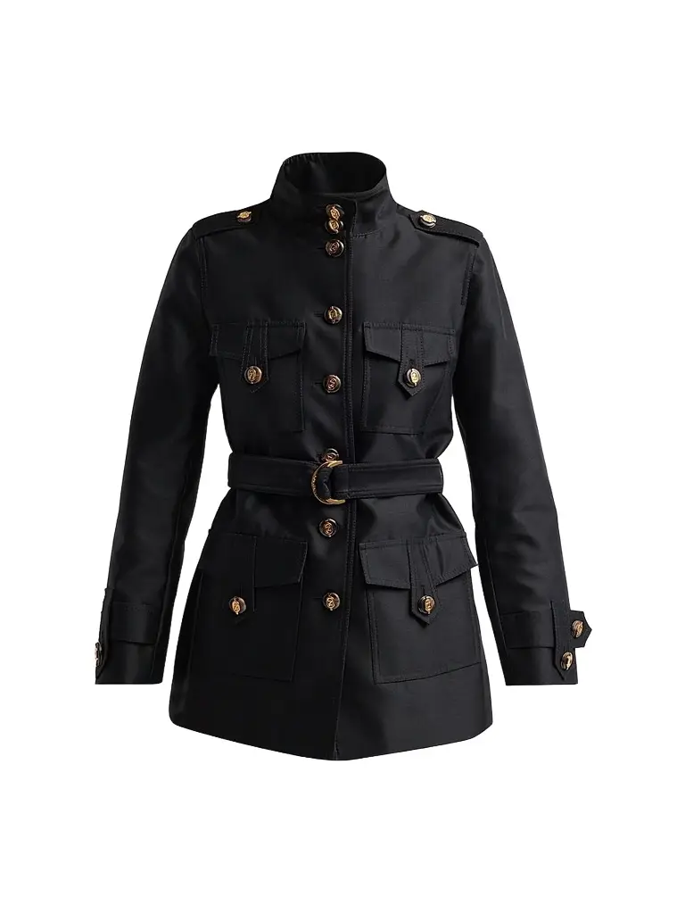 Zimmermann Women's Valiant Wool-Silk Utility Jacket - Black | Image 1 Zimmermann Women's Valiant Wool-Silk Utility Jacket - Black | Image 1