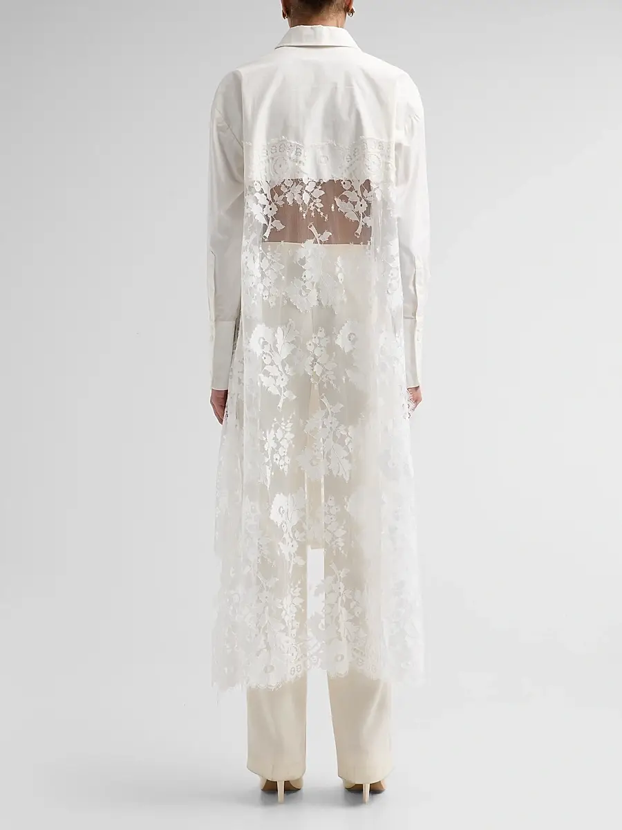Zimmermann Women's Valiant Lace Cotton Tunic Shirt | Thumbnail 3 Zimmermann Women's Valiant Lace Cotton Tunic Shirt | Thumbnail 3