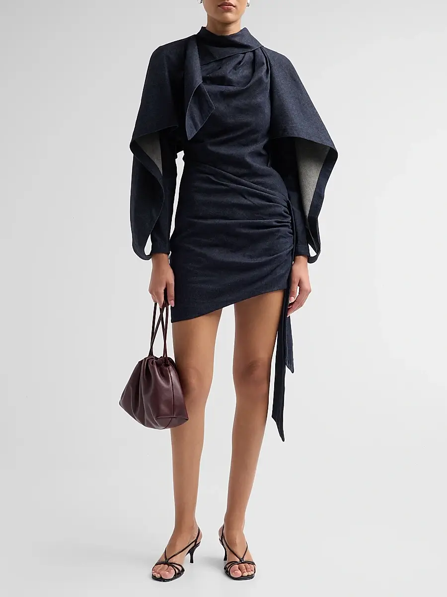 Zimmermann Women's Valiant Draped Denim Mini Dress | Thumbnail 2 Zimmermann Women's Valiant Draped Denim Mini Dress | Thumbnail 2