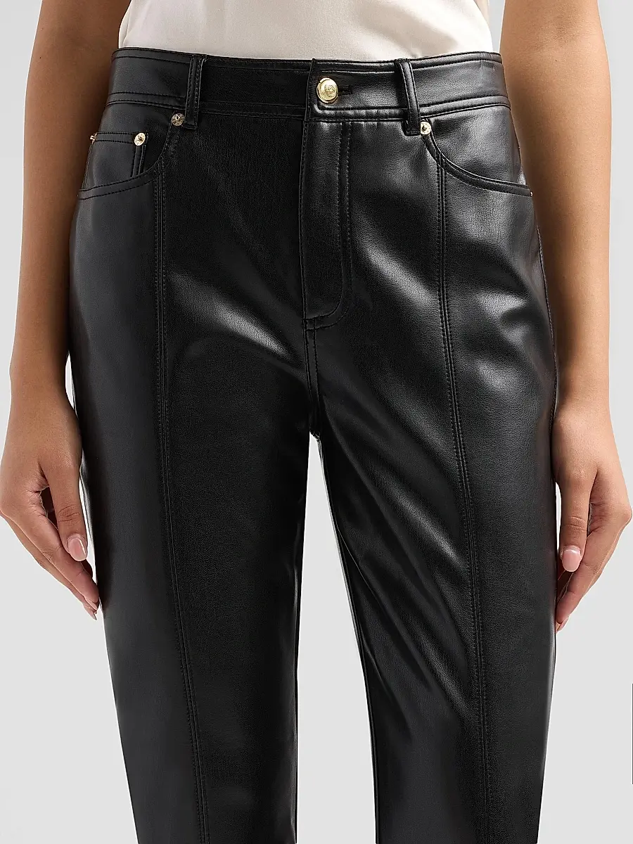 Cinq à Sept Women's Roxie Maisie Lace-Cuff Faux Leather Pants | Thumbnail 5 Cinq à Sept Women's Roxie Maisie Lace-Cuff Faux Leather Pants | Thumbnail 5