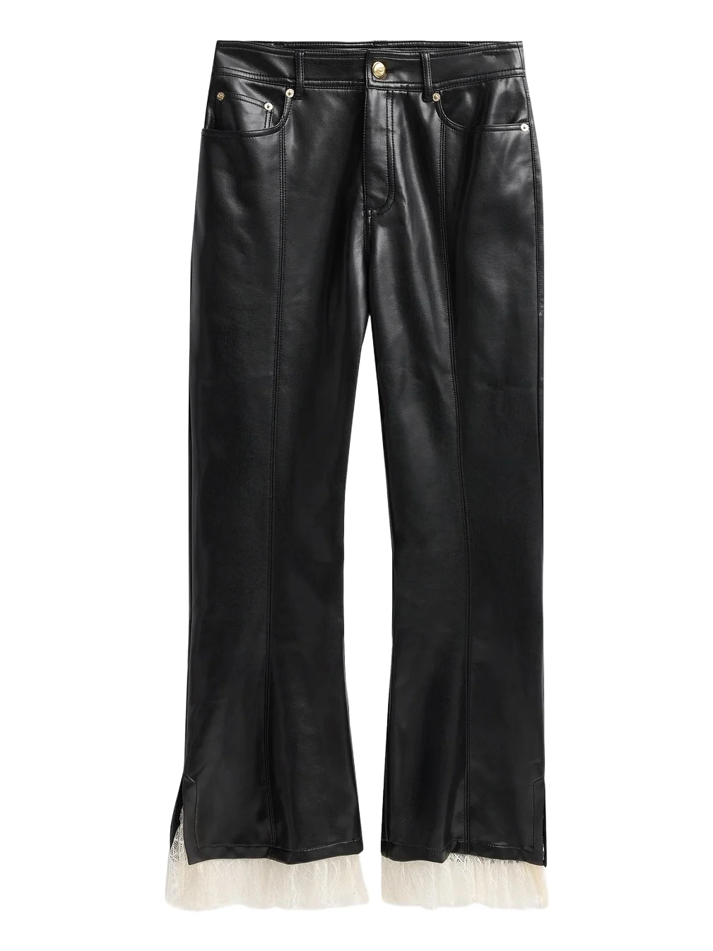 Women's Roxie Maisie Lace-Cuff Faux Leather Pants Women's Roxie Maisie Lace-Cuff Faux Leather Pants