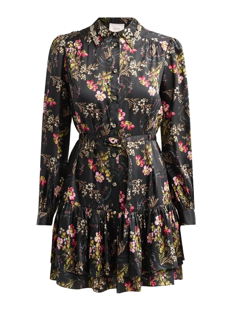 Women's Love Letter Floral Emilienne Mini Shirtdress Women's Love Letter Floral Emilienne Mini Shirtdress