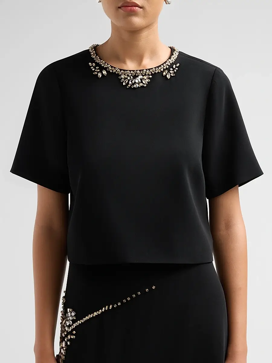 Cinq à Sept Women's Adona Crystal-Embellished Top | Thumbnail 5 Cinq à Sept Women's Adona Crystal-Embellished Top | Thumbnail 5