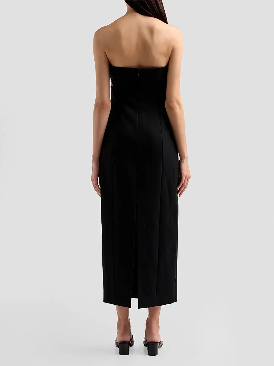 Cinq à Sept Women's Niles Loveletter Floral Embroidered Strapless Midi Dress | Thumbnail 3