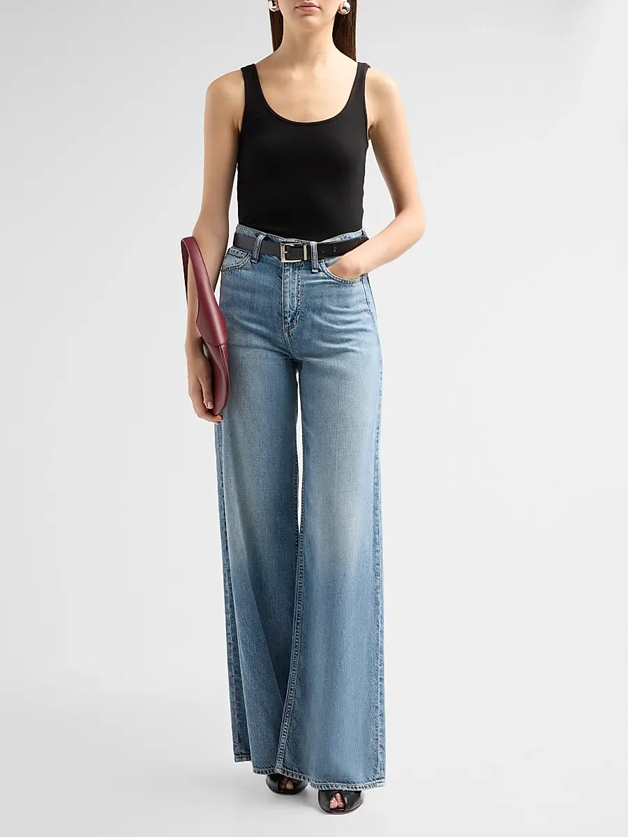 rag & bone Women's Featherweight Sofie High-Rise Full Wide-Leg Jeans | Thumbnail 2 rag & bone Women's Featherweight Sofie High-Rise Full Wide-Leg Jeans | Thumbnail 2