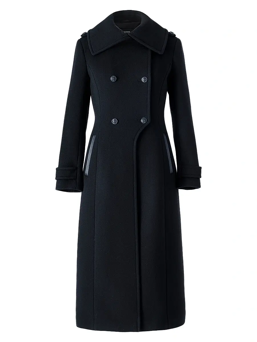Mackage Women's Elodie Double-Breasted Wool Coat - Black - Size XL | Image 1 Mackage Women's Elodie Double-Breasted Wool Coat - Black - Size XL | Image 1