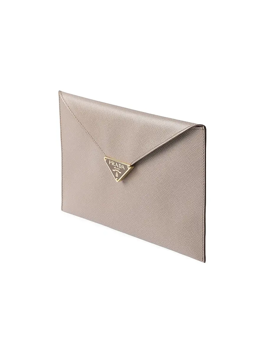 Prada Women's Saffiano Leather Envelope Clutch | Thumbnail 4 Prada Women's Saffiano Leather Envelope Clutch | Thumbnail 4