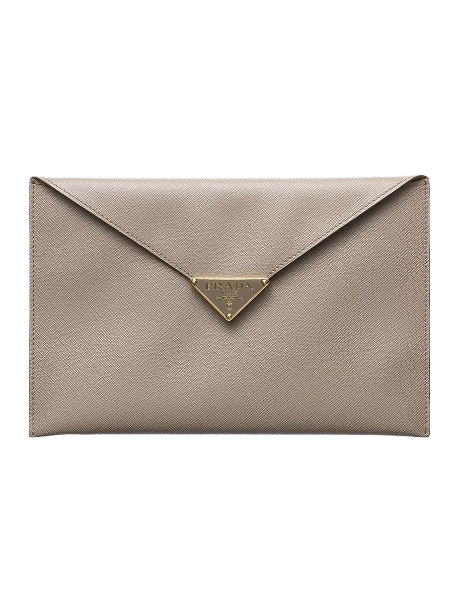 Prada Women's Saffiano Leather Envelope Clutch