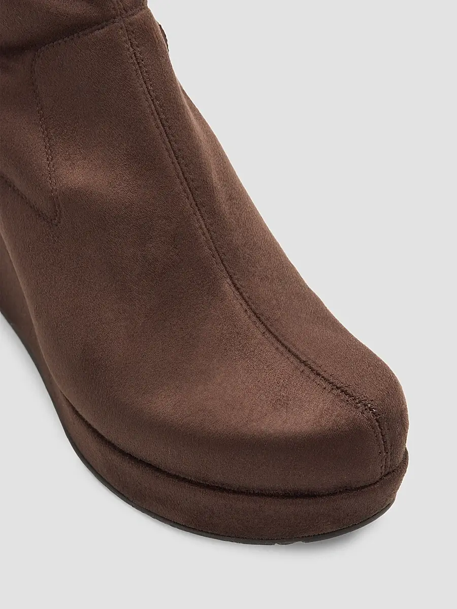 PEDRO GARCIA Women's Aliana 65MM Suede Wedge Sock Boots | Thumbnail 5