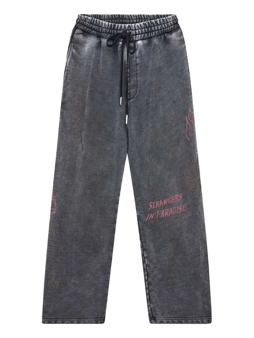 Men's Printed Cotton Wide-Leg Track Pants Men's Printed Cotton Wide-Leg Track Pants