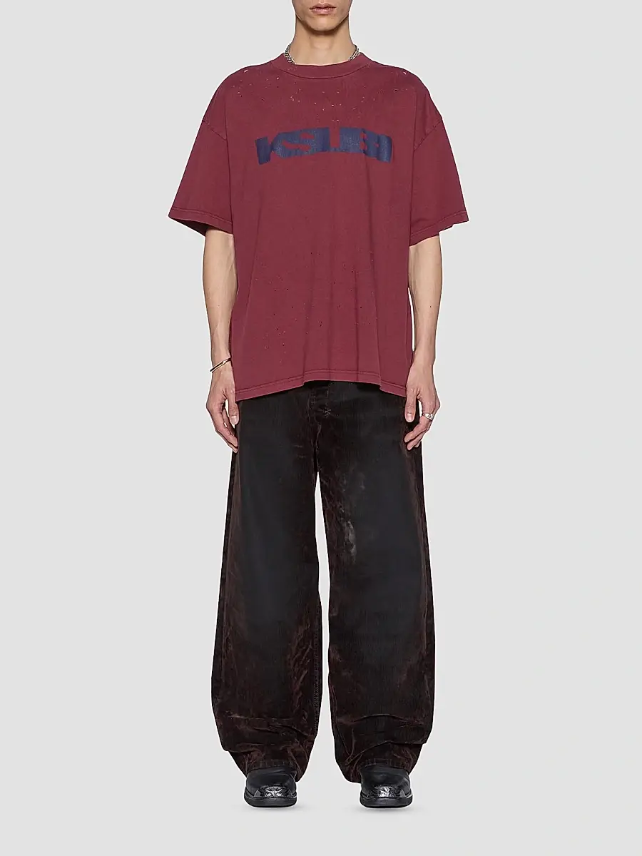 Ksubi Men's Blasted Ekcess Cotton Oversized T-Shirt | Thumbnail 2 Ksubi Men's Blasted Ekcess Cotton Oversized T-Shirt | Thumbnail 2