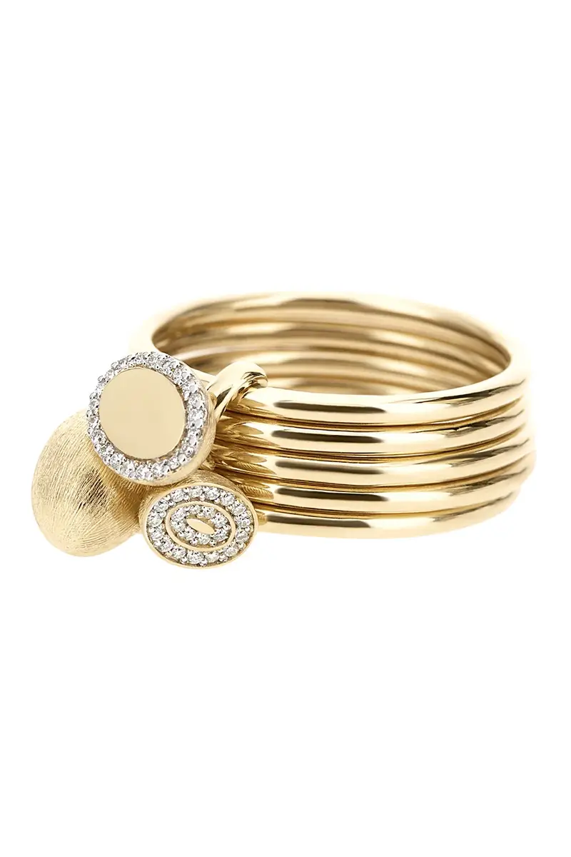 NANIS Diamond Multi Boules Three Band Ring | Thumbnail 3