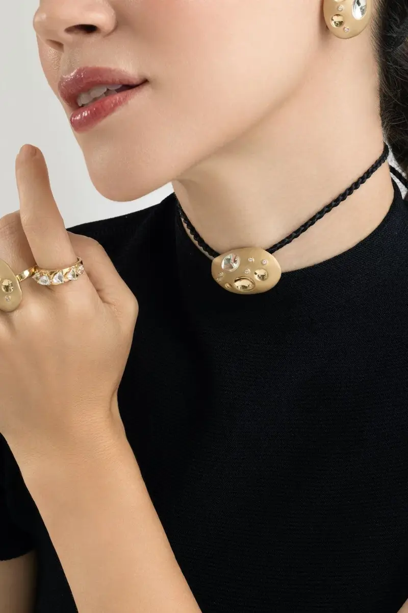 CAROL KAUFFMANN Diamond Rocks Flinstones Pendant Necklace | Thumbnail 2
