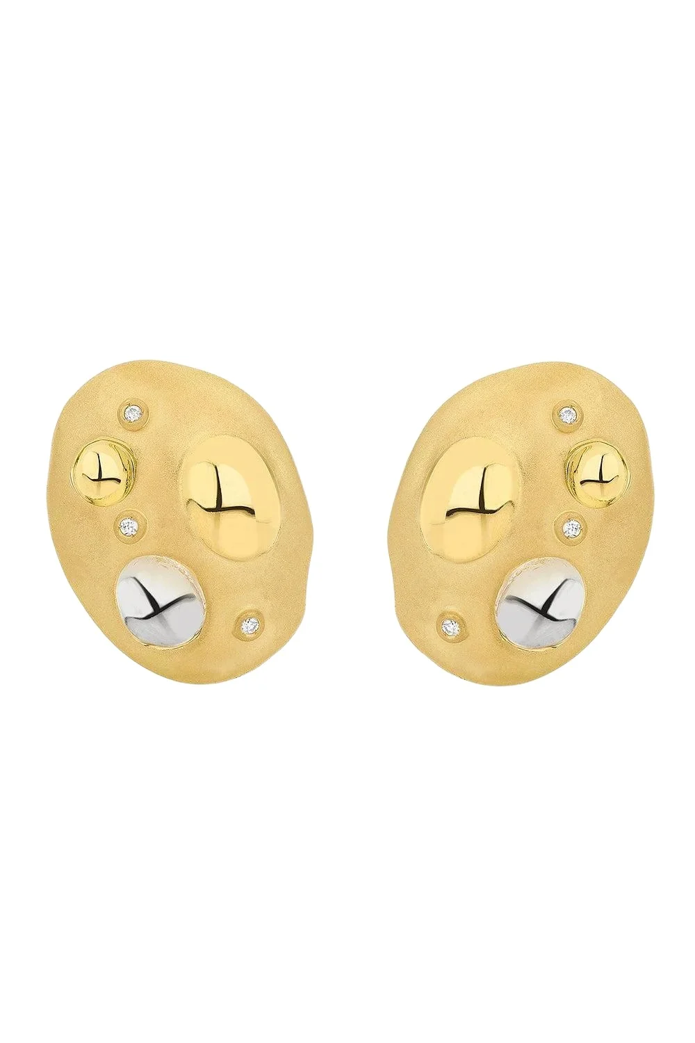 CAROL KAUFFMANN Diamond Rocks Flinstones Monochromatic Earrings