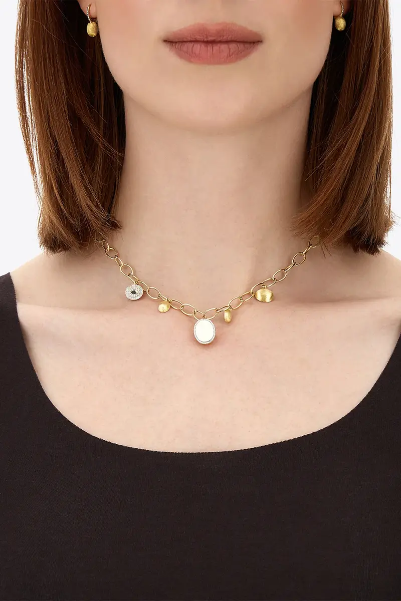 NANIS Diamond Alternating Boule Link Sway Necklace | Thumbnail 2