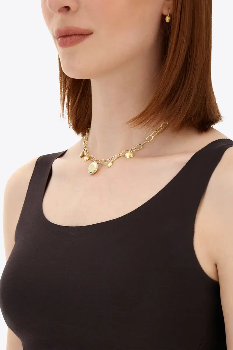NANIS Diamond Alternating Boule Link Sway Necklace | Thumbnail 3