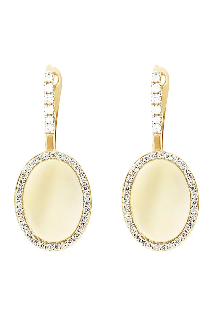 NANIS Diamond Halo Sway Circle Drop Earrings | Image 1 NANIS Diamond Halo Sway Circle Drop Earrings | Image 1
