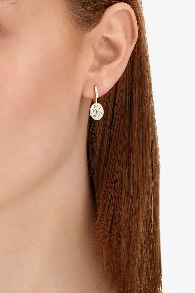 NANIS Diamond Pave Full Sway Earrings | Thumbnail 2