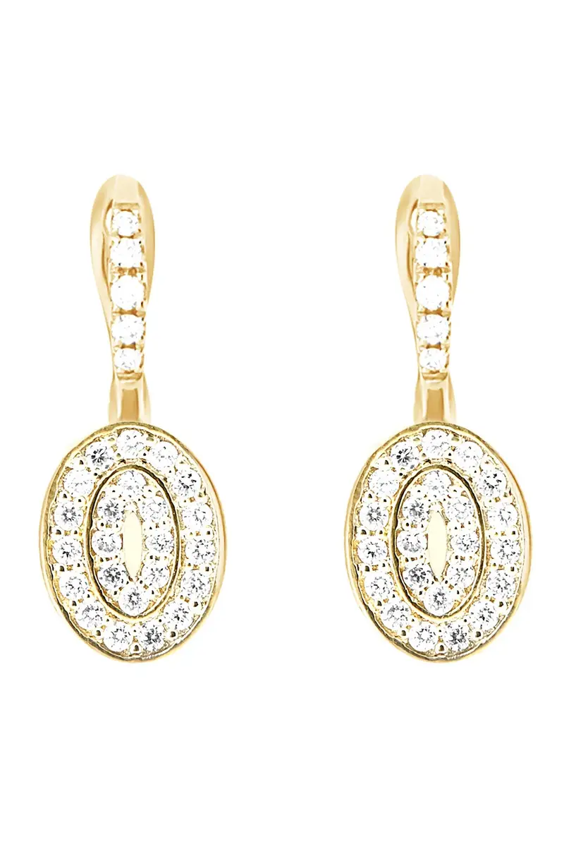 NANIS Diamond Pave Full Sway Earrings | Image 1 NANIS Diamond Pave Full Sway Earrings | Image 1