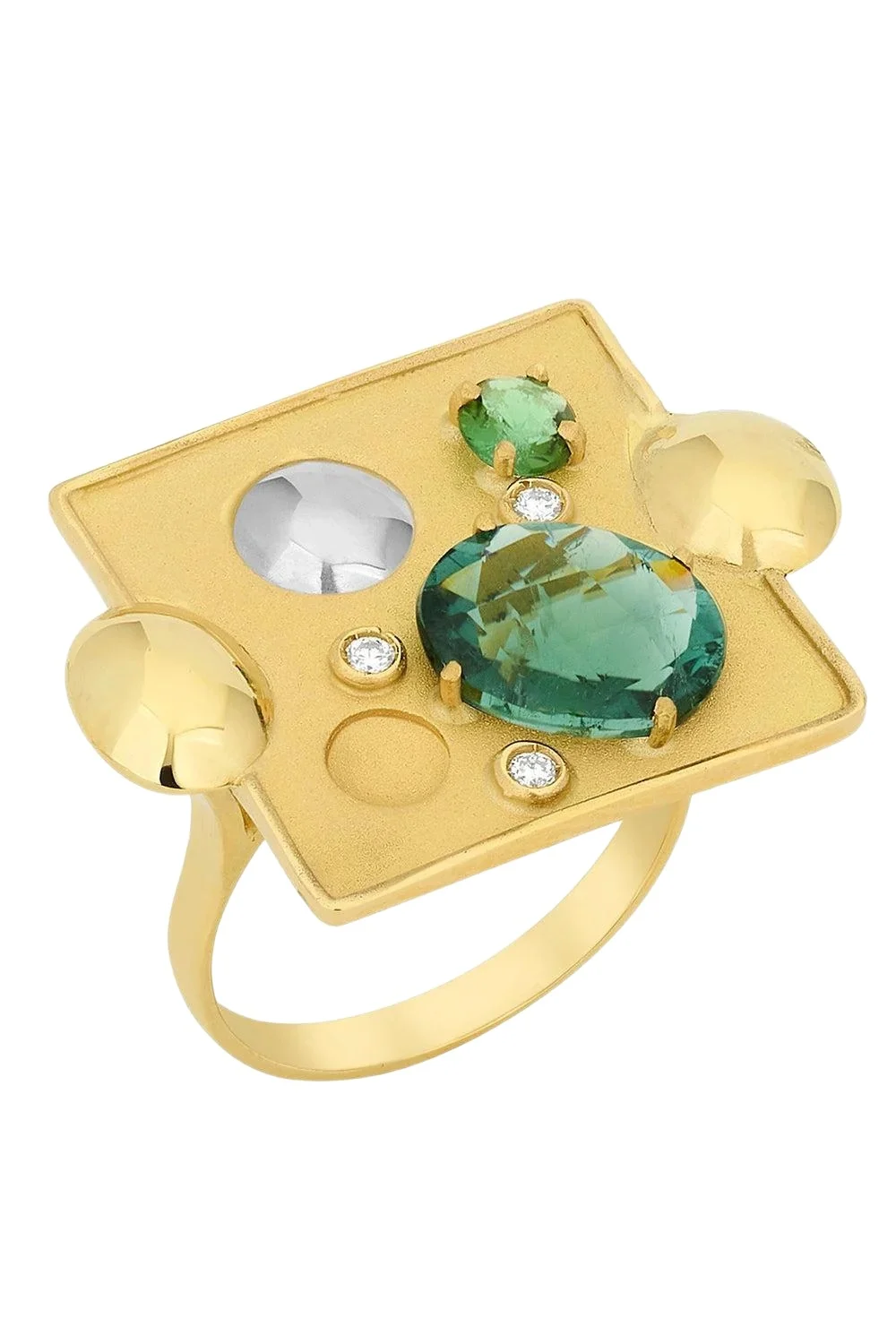 CAROL KAUFFMANN Green Tourmaline Rocks Pedrita Ring