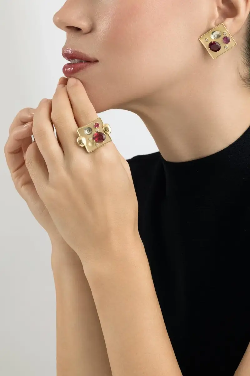 CAROL KAUFFMANN Pink Tourmaline Rocks Ring | Thumbnail 3