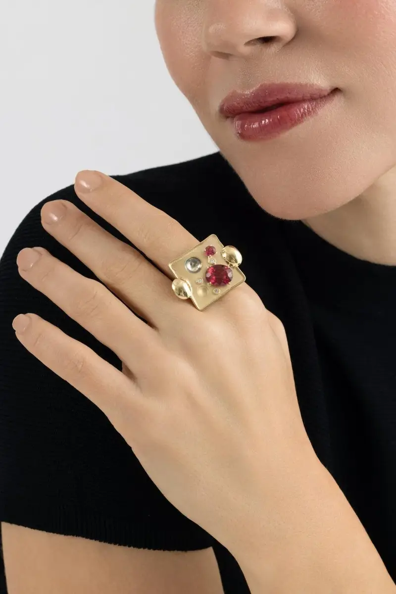 CAROL KAUFFMANN Pink Tourmaline Rocks Ring | Thumbnail 4