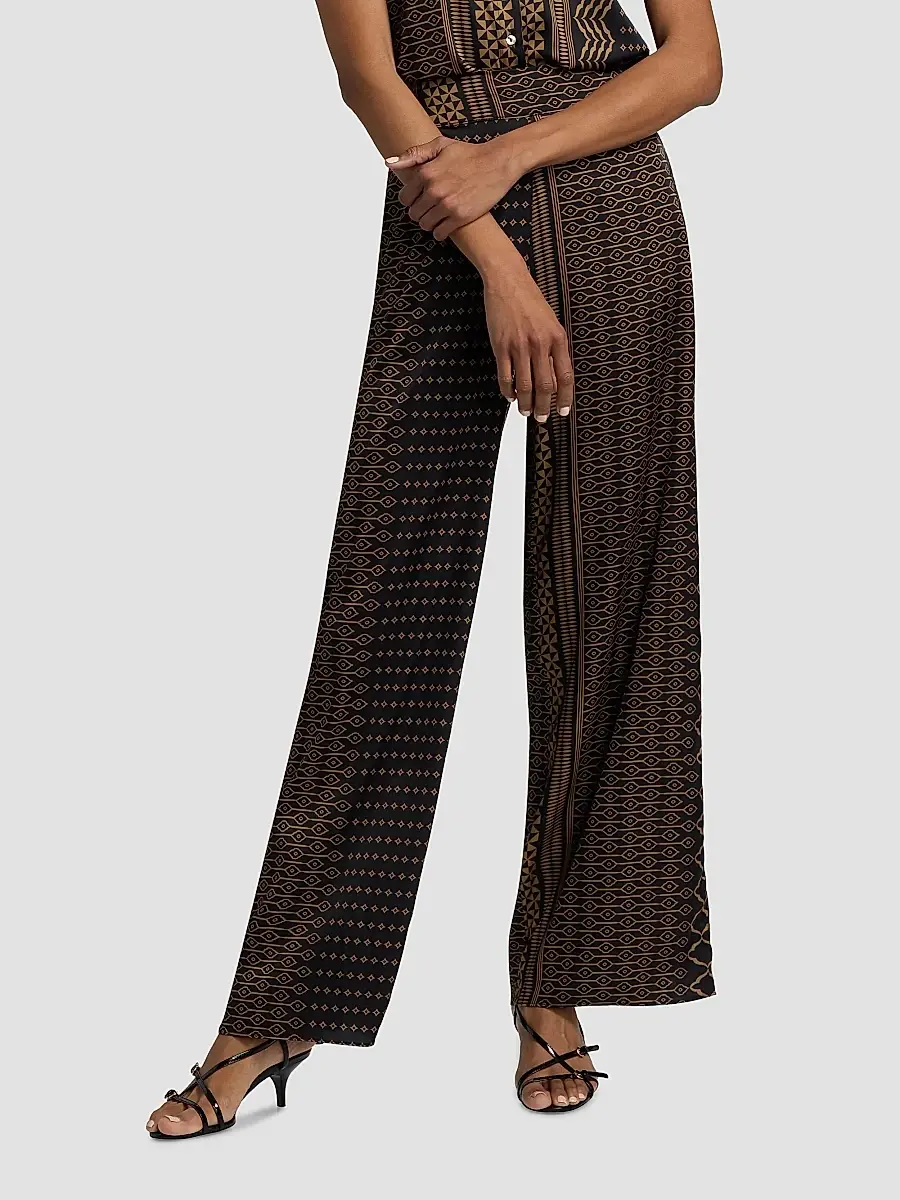 Misa Los Angeles Women's Izzie Geometric-Print Wide-Leg Pants | Thumbnail 3 Misa Los Angeles Women's Izzie Geometric-Print Wide-Leg Pants | Thumbnail 3