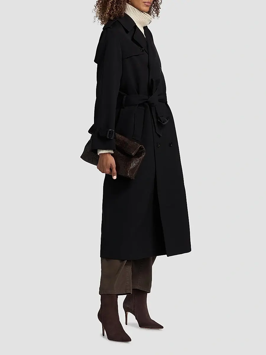 Nili Lotan Women's Marin Wool-Blend Trench Coat | Thumbnail 4 Nili Lotan Women's Marin Wool-Blend Trench Coat | Thumbnail 4