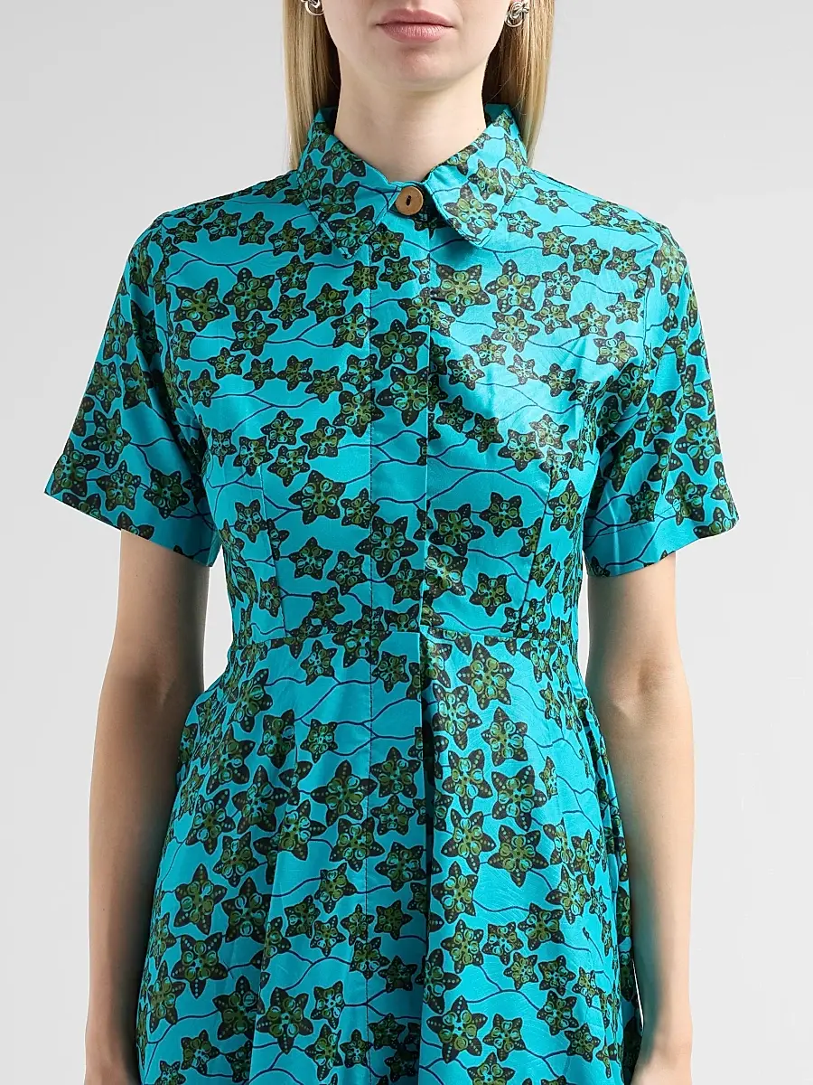 Elisamama Women's Feyi Printed Cotton Dress | Thumbnail 5 Elisamama Women's Feyi Printed Cotton Dress | Thumbnail 5