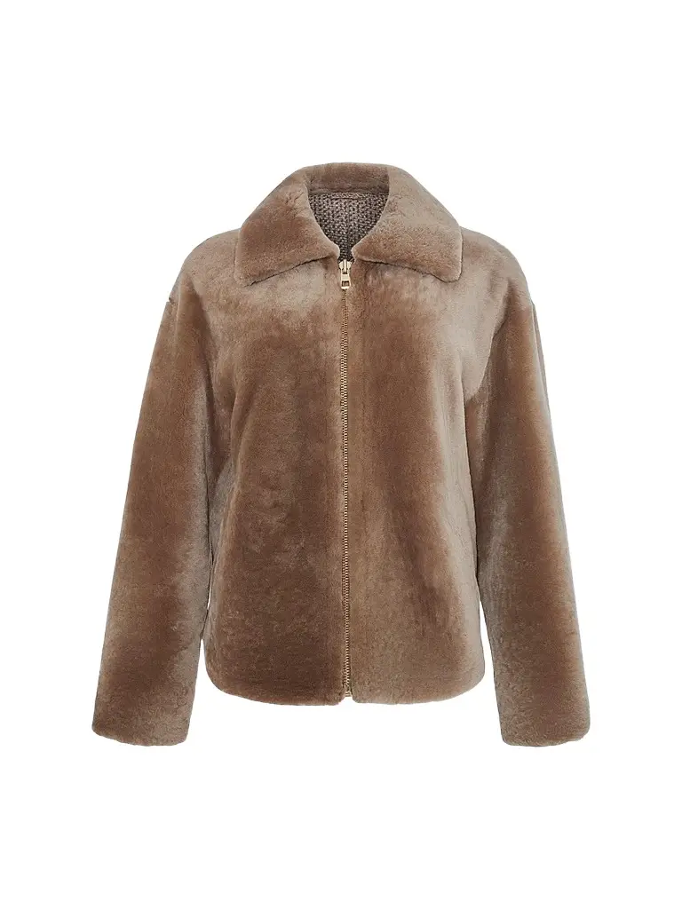 Gorski Women's Select Lamb Jacket - Taupe - Size Small | Image 1 Gorski Women's Select Lamb Jacket - Taupe - Size Small | Image 1