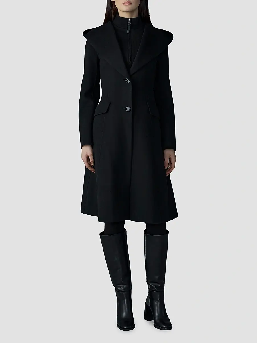 Mackage Women's Gloria Wool Removable Bib Coat | Thumbnail 2