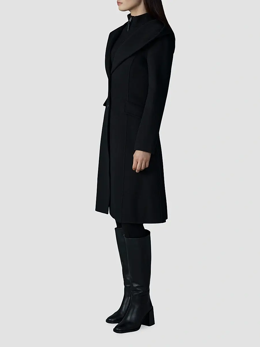 Mackage Women's Gloria Wool Removable Bib Coat | Thumbnail 4