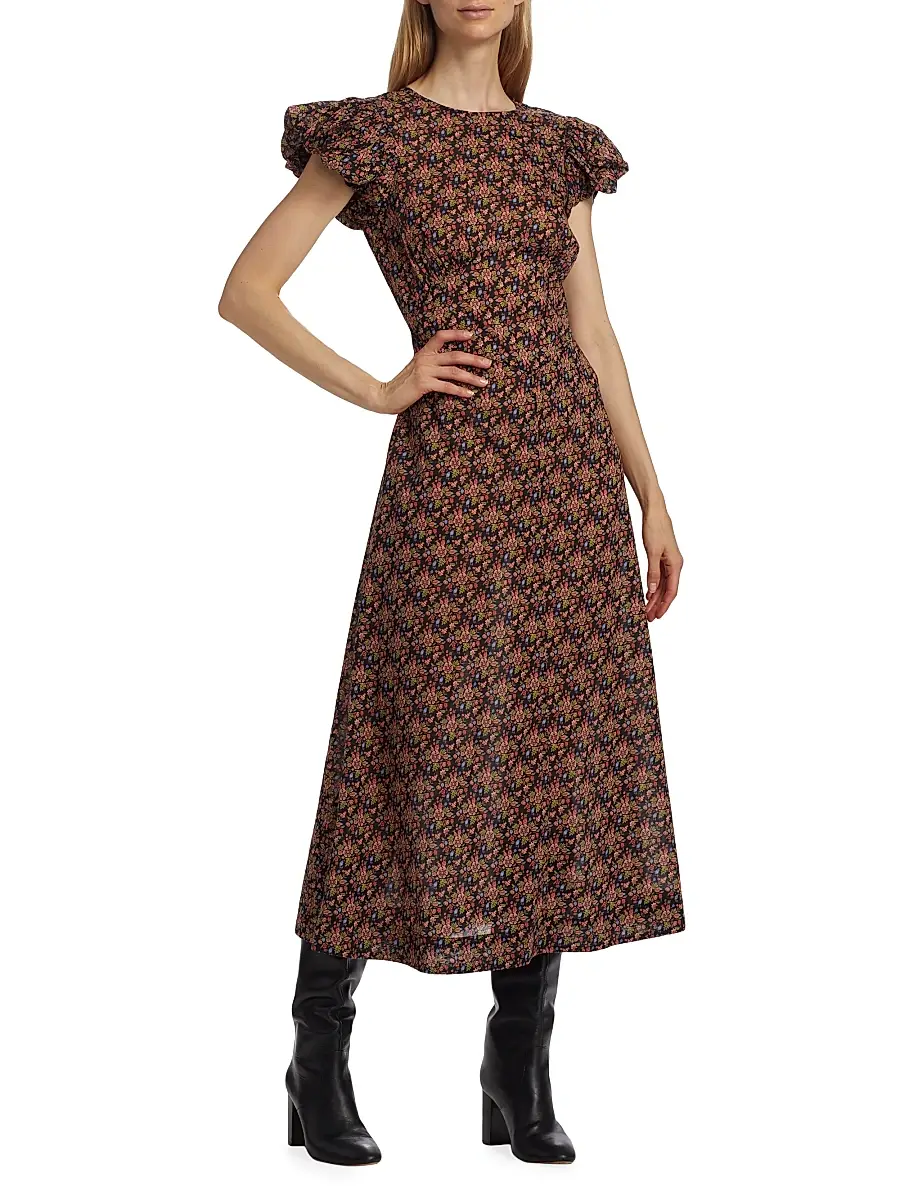 DÔEN Women's Rhodia A-Line Midi-Dress | Thumbnail 2 DÔEN Women's Rhodia A-Line Midi-Dress | Thumbnail 2