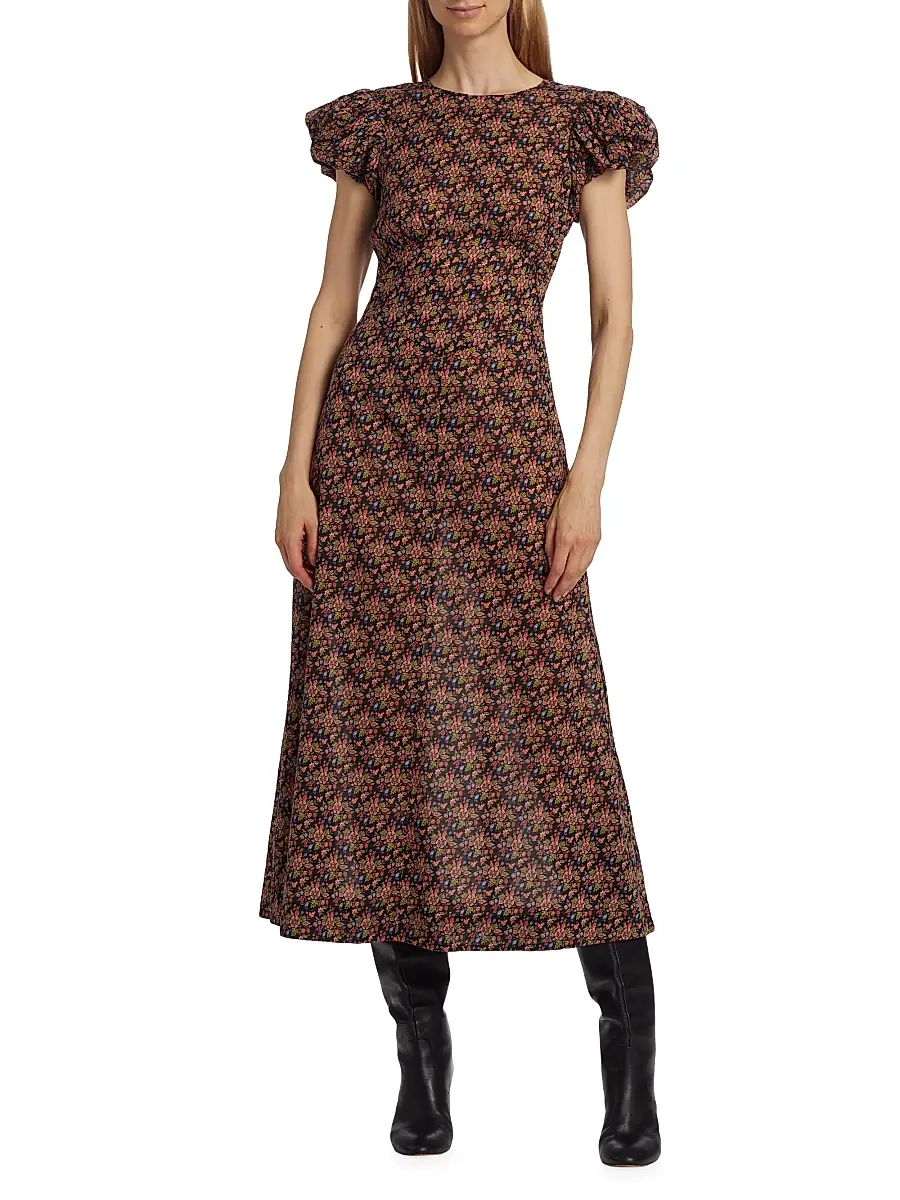 DÔEN Women's Rhodia A-Line Midi-Dress | Thumbnail 3 DÔEN Women's Rhodia A-Line Midi-Dress | Thumbnail 3
