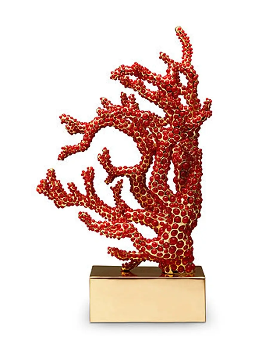 L'Objet Coral Bookend - Red | Image 1 L'Objet Coral Bookend - Red | Image 1