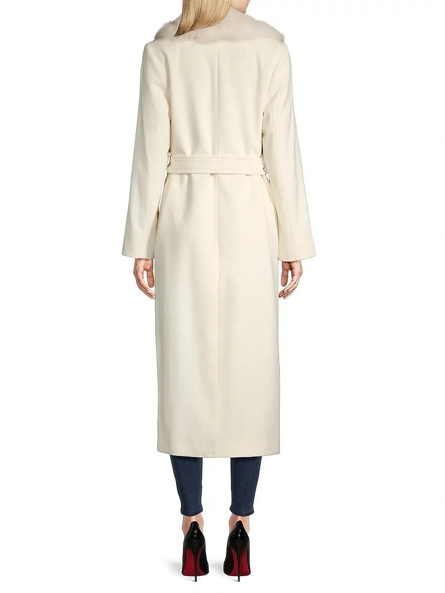 Sofia Cashmere Women's Cashmere & Shearling Maxi Coat | Thumbnail 5 Sofia Cashmere Women's Cashmere & Shearling Maxi Coat | Thumbnail 5