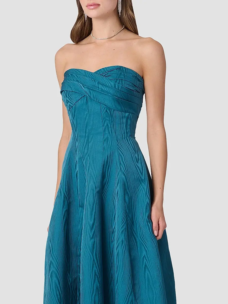 Shoshanna Women's Wastson Moire´ Strapless Cocktail Dress | Thumbnail 4 Shoshanna Women's Wastson Moire´ Strapless Cocktail Dress | Thumbnail 4