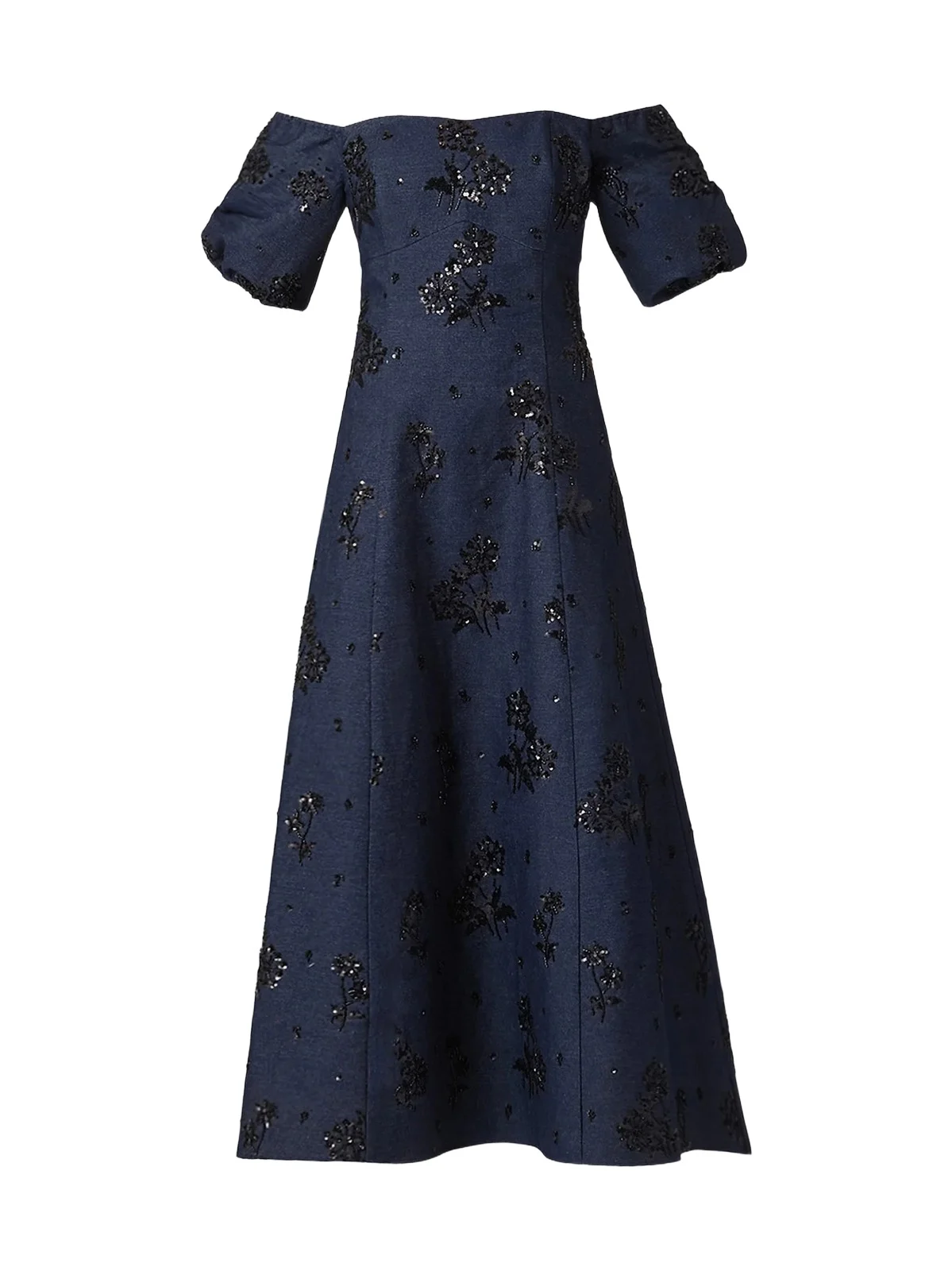 Shoshanna Women's Mona Sequined Denim Off-the-Shoulder Dress