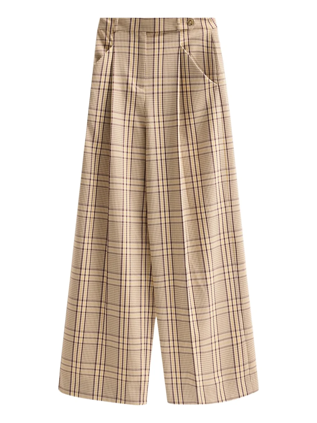 Women's Adler Plaid Wide-Leg Pants Women's Adler Plaid Wide-Leg Pants