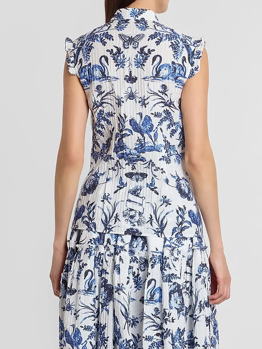 Erdem Women's Floral Jacquard Button-Front Shirt | Thumbnail 3 Erdem Women's Floral Jacquard Button-Front Shirt | Thumbnail 3