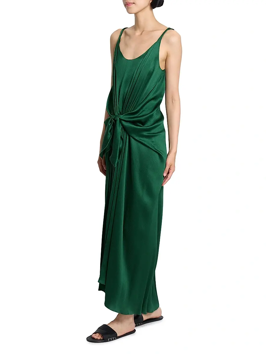JW Anderson Women's Knotted Silk Maxi Dress | Thumbnail 4 JW Anderson Women's Knotted Silk Maxi Dress | Thumbnail 4