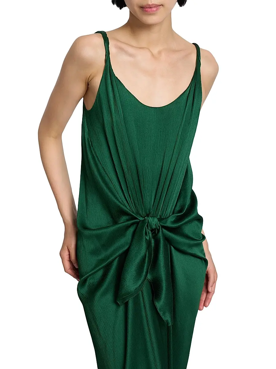 JW Anderson Women's Knotted Silk Maxi Dress | Thumbnail 6 JW Anderson Women's Knotted Silk Maxi Dress | Thumbnail 6